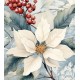 Pacote com 20 Guardanapos 33x33cm de Papel Mistura De Poinsetia de Inverno